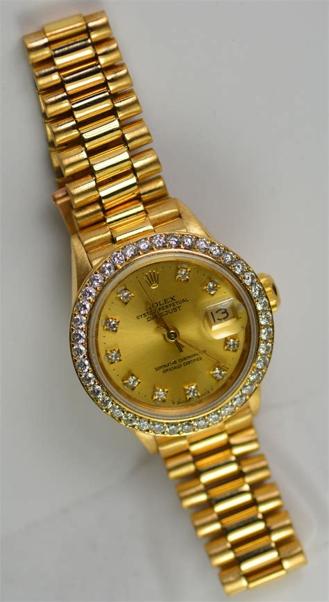 rolex gold and diamond encrusted|rolex watch diamond bezel prices.